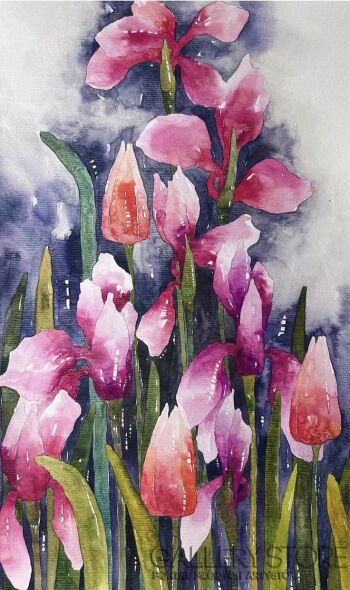 Klaudia Pawelec-Gliklich-Kwiaty V-Malarstwo