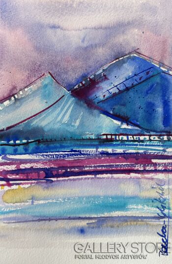 Klaudia Pawelec-Gliklich-W różowych górach II-Malarstwo