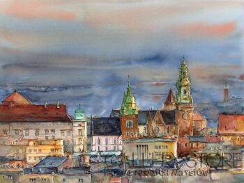 Klaudiusz Pohl-Kraków przed burzą-Malarstwo