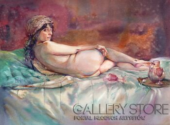 Klaudiusz Pohl-W satynowej pościeli-Malarstwo