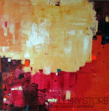 Krzysztof Ryfa-Between Red and Yellow-Technika mieszana