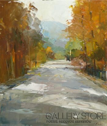 Krzysztof Tracz-Droga w Jaszowcu -Malarstwo