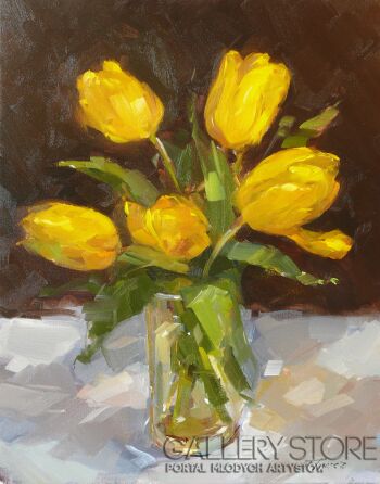 Krzysztof Tracz-Żółte tulipany_901-Olej