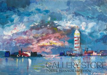 Laura Konieczny-Strażniczka Morskiej Nocy-Malarstwo