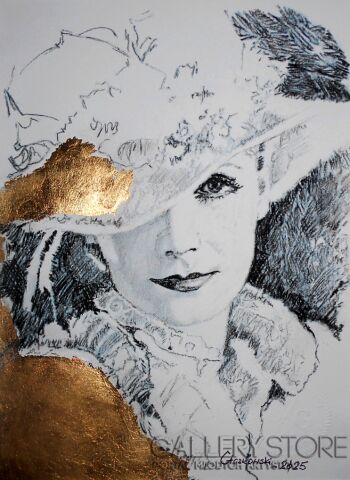 Leszek Gaczkowski-Greta Garbo-Rysunek
