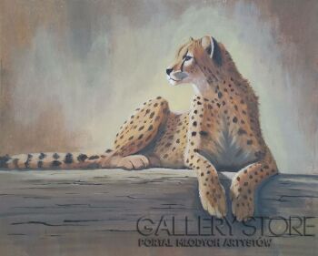 Lyubov Santkiewicz-Gepard spoczywa-Malarstwo