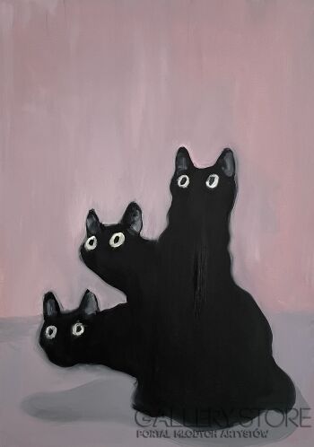 Magdalena Bartocha-Zdziwione koty-Olej