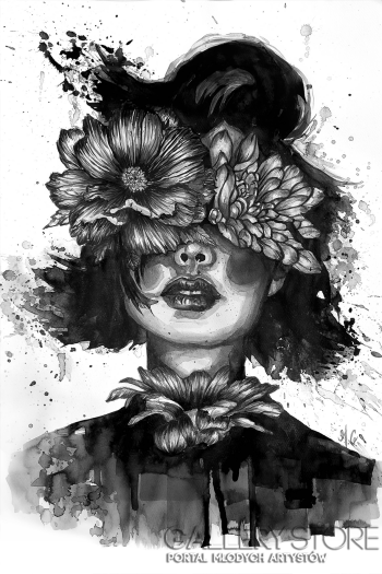 Magdalena Gawęcka-Ink Girl 1-Giclee