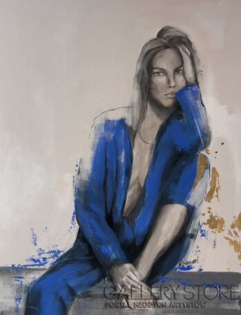 Magdalena Gaweł-,,Ładnie jej w niebieskim”-Malarstwo