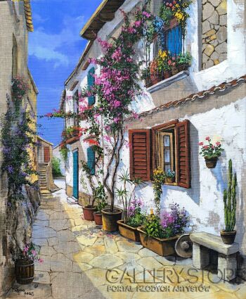 Magdalena  Kępka-Gdy zakwitną bugenwille-Malarstwo