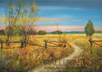 Magdalena  Kępka-Jesienny zachód -Olej