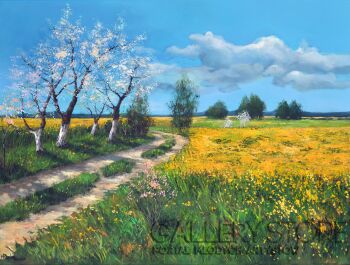 Magdalena  Kępka-Wiosna w rozkwicie-Olej