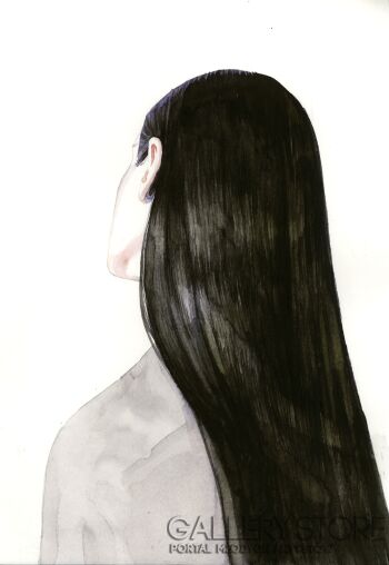 Kobieta z długimi włosami