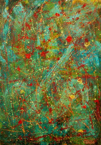 Magdalena Walulik-Obraz abstrakcyjny w stylu Pollocka-Akryl
