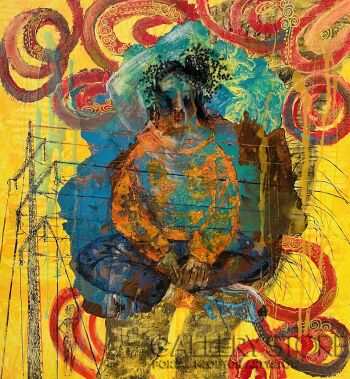 Maggie Veroli-Czwarta małpka. Implozja-Technika mieszana