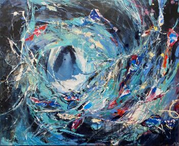 Majka Dombrowicz-" Sea vibes", Ławica. -Akryl