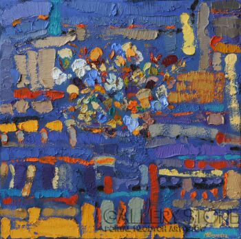 Małgorzata Bryndza-Flowers in violet-Olej