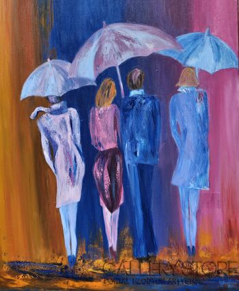 Małgorzata Burcicka-Kozieł-Deszczowa aleja-Malarstwo