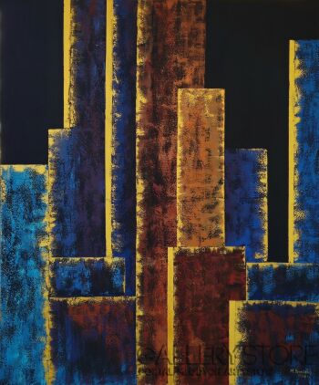 Małgorzata Burcicka-Kozieł-Złota geometria II-Malarstwo