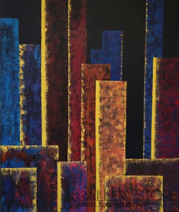 Małgorzata Burcicka-Kozieł-Złota geometria III-Malarstwo