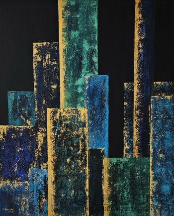 Małgorzata Burcicka-Kozieł-Złota geometria-Malarstwo