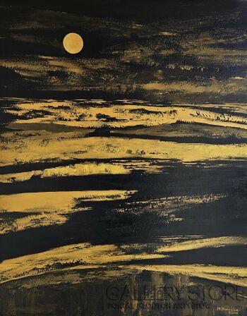 Małgorzata Burcicka-Kozieł-Złoty horyzont oceanu-Malarstwo