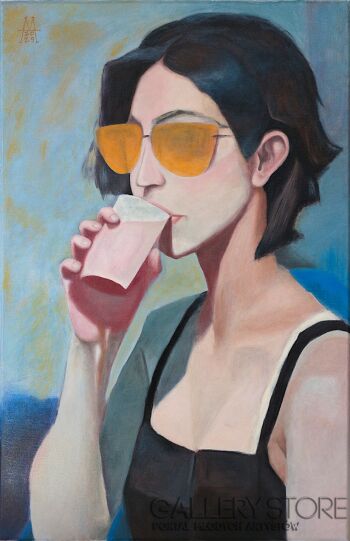 Marcin Banasik-The Pink Drink 2025-Malarstwo