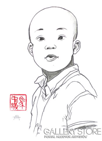 Marcin Filip Banasik-Chłopiec z oberwanym uchem-Rysunek