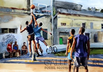 Marcin Kędzierski-Hoops in Havana-Akwarela