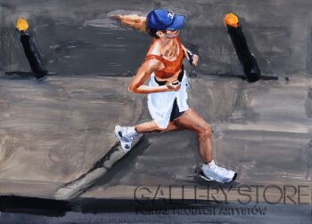 Marcin Kędzierski-Uliczna biegaczka-Malarstwo