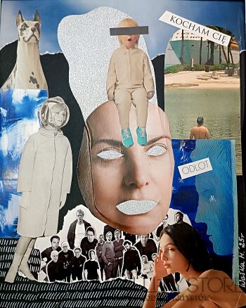 Marcin Waśka-Kolaż "Wszystko na mojej głowie"-Malarstwo