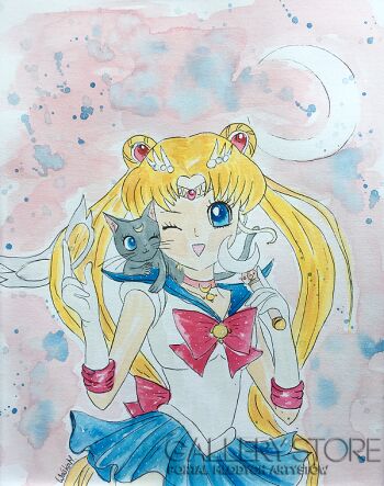 Marcin Waśka-Sailor Moon-Technika mieszana