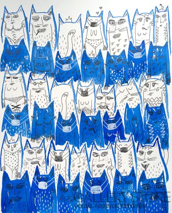 Wredne kotki, blue- Pandemicznie