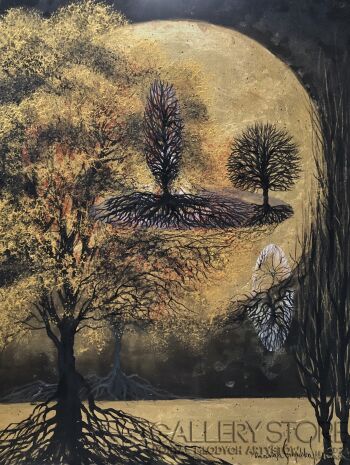 Mariola Świgulska-Lewitujące drzewa-Akryl