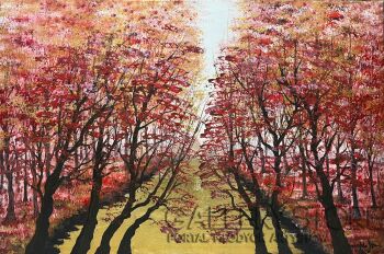 Mariola Świgulska-Radość jesieni w czerwieni-Malarstwo