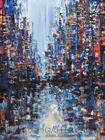 Mariola Świgulska-Światła po drugiej stronie deszczu-Malarstwo