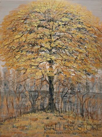 Mariola Świgulska-Złote drzewo ukojenia-Malarstwo