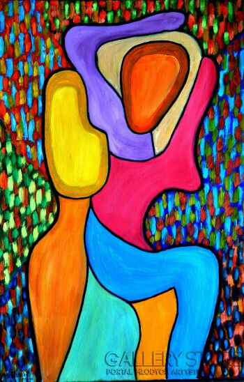 Mariusz Stanisław Wasilewski-Czułość-Malarstwo