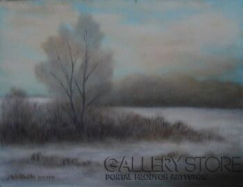 Mariusz Stanisław Wasilewski-Pejzaż zimowy nr2-Malarstwo