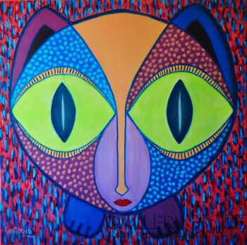 Mariusz Stanisław Wasilewski-Słodka kotka-Malarstwo