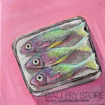 Marta  Machowiak-Holograficzne sardynki-Malarstwo