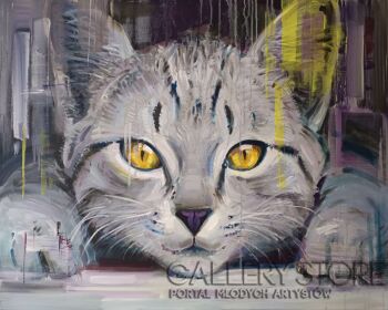 Marzena Kleszcz-Małysz-KOCIE CZUWANIE-Malarstwo