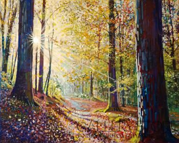 Marzena Kleszcz-Małysz-PRZEBUDZENIE LEŚNEJ WIBRACJI-Malarstwo