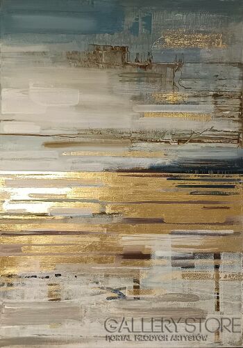 Marzena Kleszcz-Małysz-ZŁOTE JEZIORO II-Malarstwo