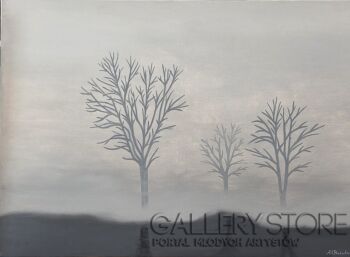 Michał Przewłocki-Trzy drzewa-Malarstwo