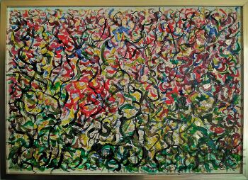 Mikołaj Jackiewicz-Połyskujące kwiaty-Malarstwo