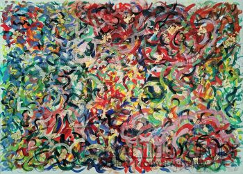 Mikołaj Jackiewicz-Wirujące kwiaty-Malarstwo