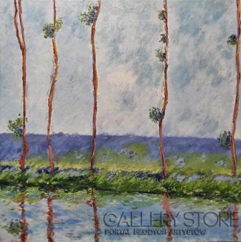 Mikołaj Juszczak-Topole wczesną wiosną-Malarstwo
