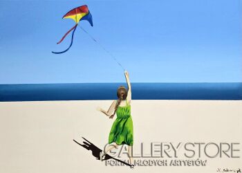 Monika Adamczyk-Dziewczynka sandałach -Malarstwo