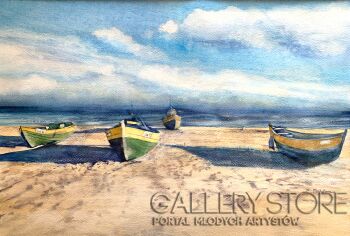 Monika Borowicz-" Łódki 3 "-Malarstwo